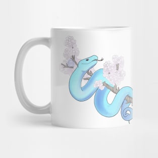 White Sakura Viper: Blue Mug